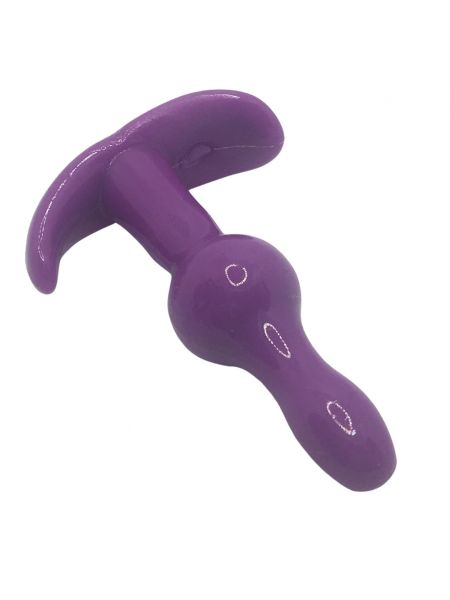 Mały korek plug analny do pupy 8 cm fiolet - 3